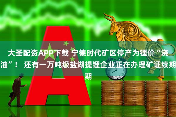 大圣配资APP下载 宁德时代矿区停产为锂价“浇油”！ 还有一万吨级盐湖提锂企业正在办理矿证续期